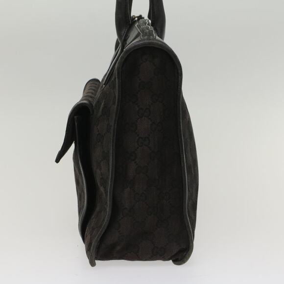 GUCCI GG Canvas Hand Bag Leather Black 000 0854 000 0854 - Picture 4 of 12